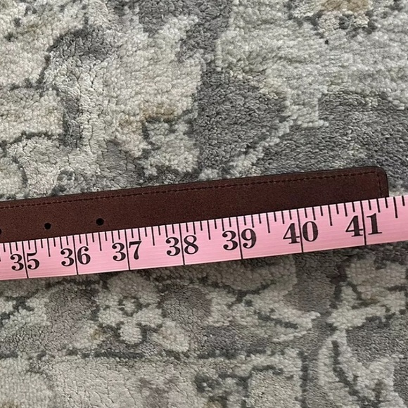 Gucci Interlocking Gg Dark Brown Leather Belt Silver Hardware 114647 95/38 - Picture 9 of 9